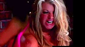 Vicky Vette, the hot mature woman who won the competition, engulfs two cocks in a steamy trio