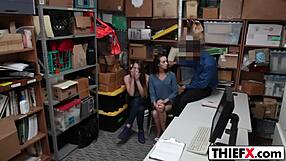 Foxy Gal Thieves Get Fucked Hard In Garage Bust