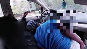 A dramatic hardcore scene shot outdoors in a ghetto setting with a car specialist giving a massive cocked man a very wet pussy f*ck