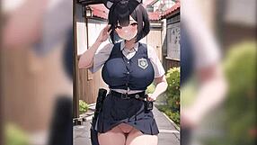 Japanese cop maiden’s crazy orgy of passion and sexual impulse