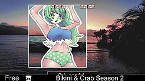 The anime game brings the heat in bikini and crab season 2 and a sexier strip show follows