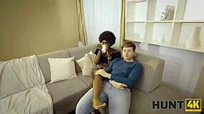 Wild interracial romp with experienced lover, from European beauty