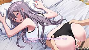 Two cocks in one hole: Ecchi game consists of Oppai and anal penetration