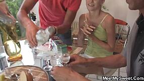 A steamy birthday gift: A newly created finished and exciting blonde girlfriend