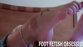 Take a look at the eroticism of petite feet in this footjob video