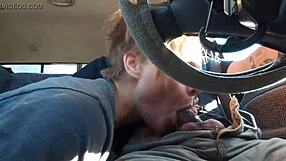 Bramble, black and gay road trip fuck fuck fuck blowjob to ejaculation