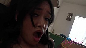 Amateur Jade Kimiko provides a close up and intense oral sex in several positions