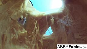 Abigail Carves a Pumpkin and Then Enjoys Some Solo Fun