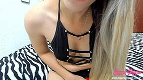 Sinful luxurious woman sleeps with her quiet weak husband with mature beauty