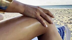 Monika Fox's solo beach escapade: a tantalising play for self-pleasure