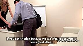 IT guy fucks and interviews Czech beauty