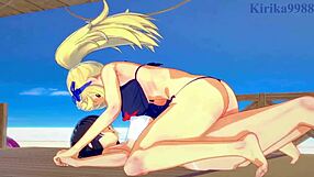 Bunny girl costumes sensual encounter between Ikaruga and Katsuragi