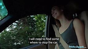 Fat cock fucks hitchhiking agent in public