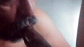 Experience the real black shemale performing the famous sex act with the monster cock