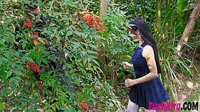 Wow, look at Ember Snow, petite Oriental treat, taking a monster cock in missionary!