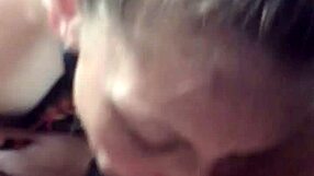 Sexy white trash hooker gets a car blowjob and swallows