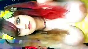 Big tits thicc camgirl shows off, shows hand, showing feet, shows her butt, plays with pussy while toys clear pussy