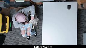teen bangs officer to escape trouble after shoplifting. she strips down and takes it hard.