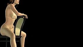 A half naked animated 3D cartoon girl striking what one would assume is her sexiest pose in various forms