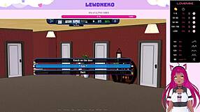 Watch this viral video of Vtuber Lewdneko getting up to no good in a hotel in harem game