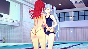 Ruri Hoshino And Festenia Muse Dive Into Wild Lesbian Action. Martian Successor Nadesico Meets Super Robot Wars J Hentai!