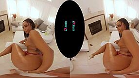 Vrhush Cali’s lusty Latina temperament results in passionate cowgirl and creampie scene