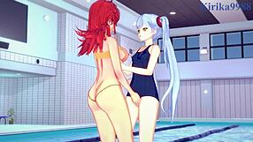 Hentai of Martian Successor Nadesico & Super Robot Wars J features Ruri Hoshino and Festenia Muse marital lesbian encounter