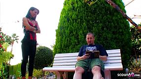 Hardcore FF&M threesome features matures wife, her admiring husband and busty MILF