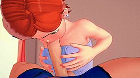 Gwen’s porn parody adult cartoon of an adventurous kind with a big cock