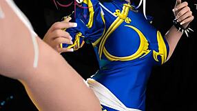 my chun li sex doll gets wild with anime hentai action. this asian brunette toy drives me crazy every time!
