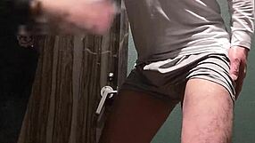 Sissyboy takes a beating to his pussy and ball from a Mistress