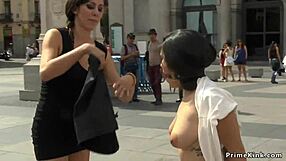Busty beauty gets fucked on the beach and then bound and gagged