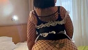 Maid chooses to stay mature and clean her intimate places