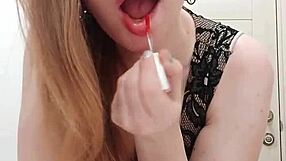 Sexy brunette joy riding a body and her juices in the bathroom