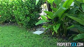 Tenant on Propertysex Julie Kay enjoys riding her landlord's large penis