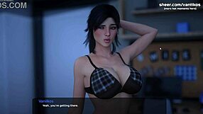 This is anime game where Sis Caroline gets perfect ass filled