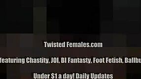 This is a POV video of a big ass femdom with a dominatrix mistress.