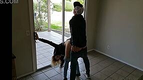 Public screwing in a foreign apartment, the neighbors may be watching