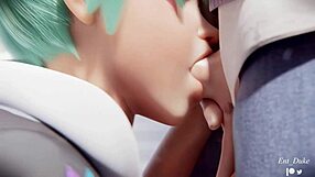 Overwatch deepthroat blowjob scenes in Blender compilation