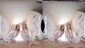 Virtual reality experience with Kenna James and Veronica Weston in Naughty America.