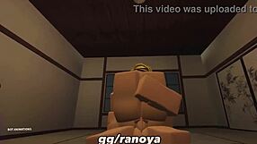 Big tits and a tight ass get pounded by a monster cock in Roblox