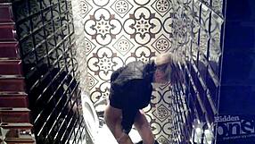 Amateur video shows hidden camera action of pink ass spying