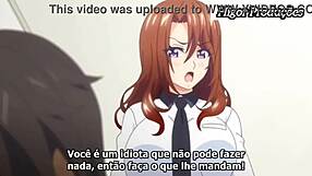 A stepbrother has a taboo desire for his stepsister in this Hentai video.