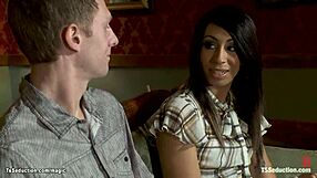 Cross dressing student gets anal sex from piano teacher in a dominant role play