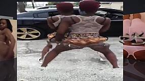 Fun with big booty girls slapping and shaking it up