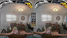Virtual reality porn: Step-mom Carmela Clutch helps with the house chores.