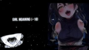 A sexy girl moaning while she masturbates.