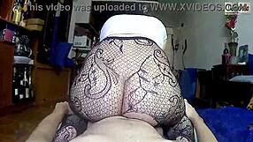 Amateur girl with big ass fucks her roommate's cock while bent over