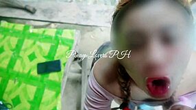 Public waterfall fun with horny Pinay teen