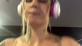 Big tits bouncing and jiggling while being fucked in public place
